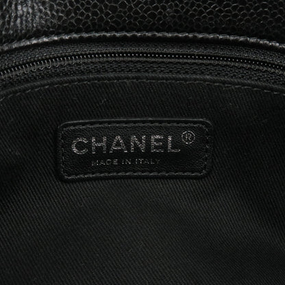 CHANEL Matelasse Caviar Skin Chain Tote Bag Black A67294