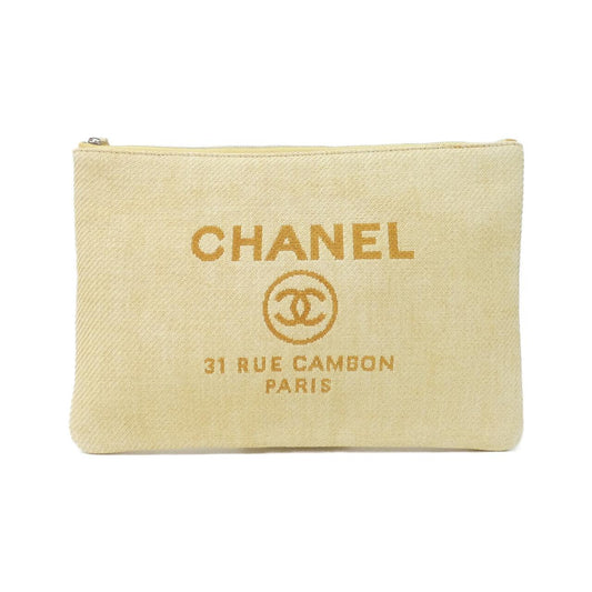 Chanel Deauville Line Raffia Pouch
