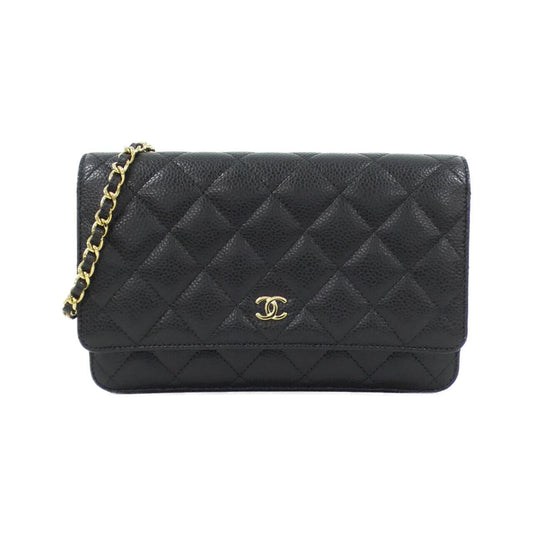Chanel Timeless Classic Line Caviar Skin Chain Wallet