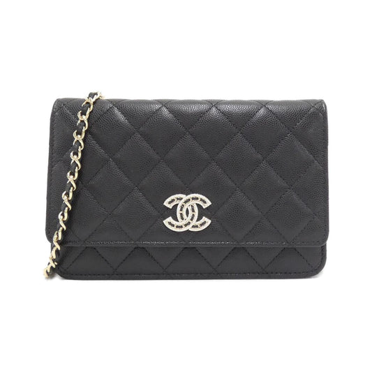 Chanel AP2734 Caviar Skin Chain Wallet