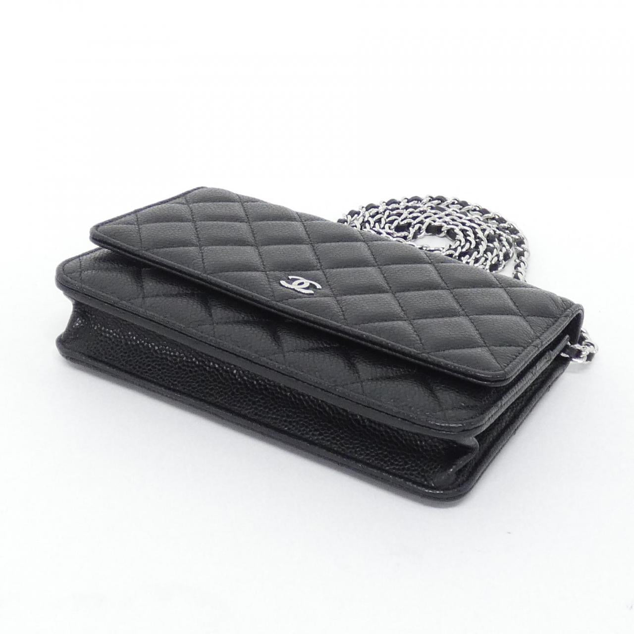 Chanel Timeless Classic Line Caviar Skin Chain Wallet