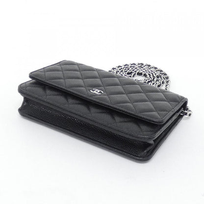 Chanel Timeless Classic Line Caviar Skin Chain Wallet
