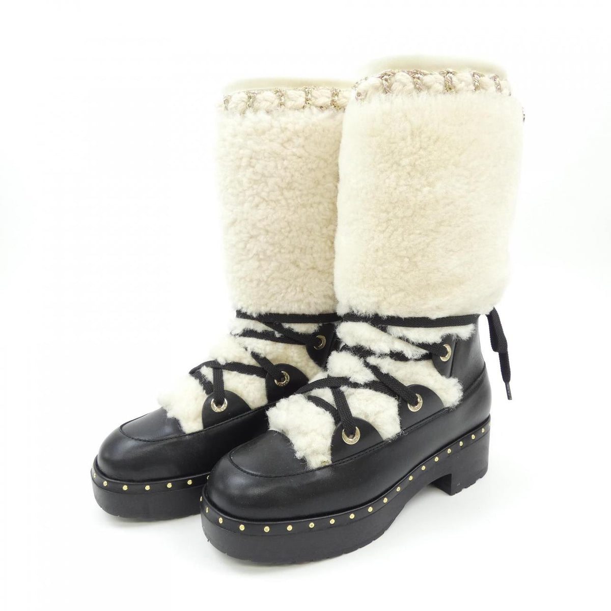 Chanel G35157Y52512 Shearling&Calfskin Long Boots