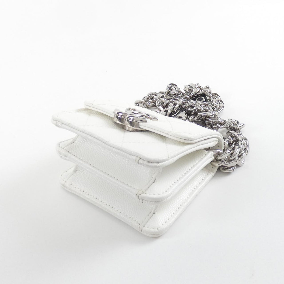 Chanel AP2759 Caviar Skin Chain Clutch
