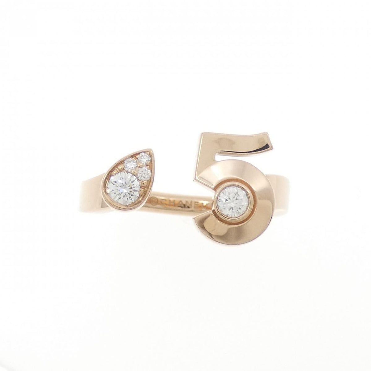 Chanel Extrait de Chanel N°5 750 Pink Gold Diamond Ring