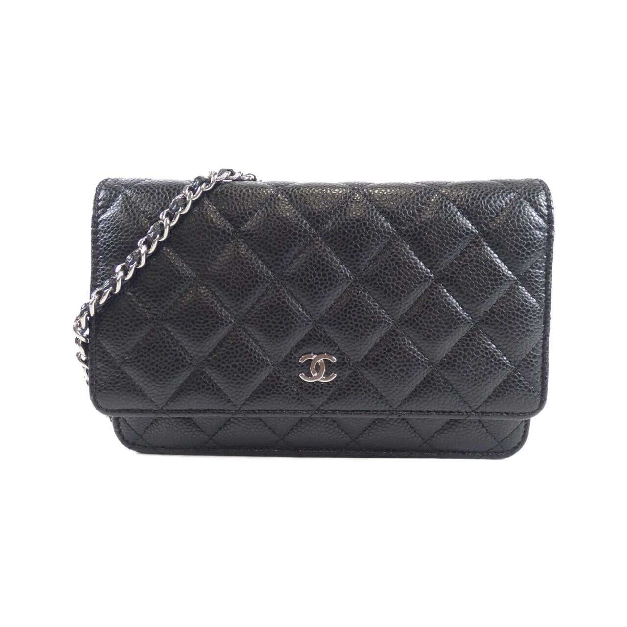 Chanel Timeless Classic Caviar Skin Chain Wallet