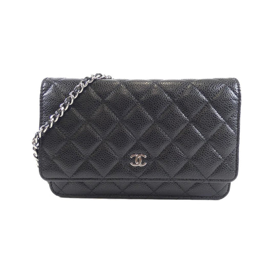 Chanel Timeless Classic Caviar Skin Chain Wallet