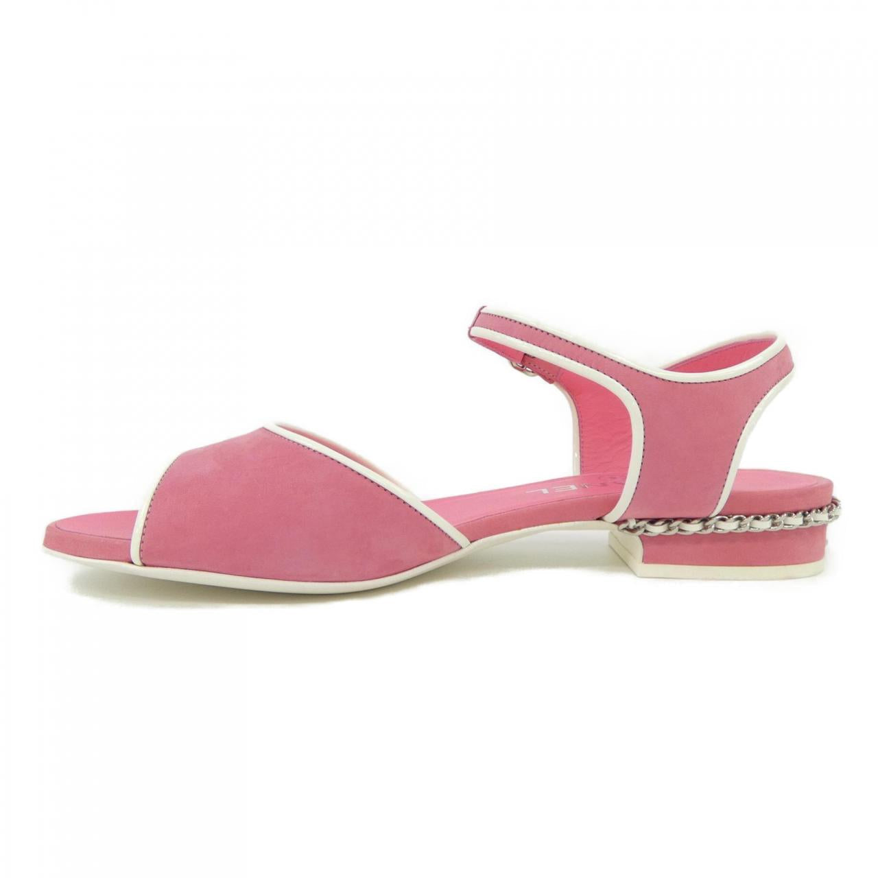 Chanel G37172X56075 Matt Velvet Calfskin Sandals