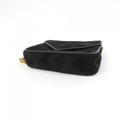 Chanel Suede Metallic Lambskin Shoulder Bag