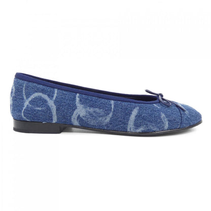 Chanel Ballerina Print Denim Flat Shoes