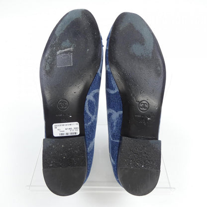 Chanel Ballerina Print Denim Flat Shoes