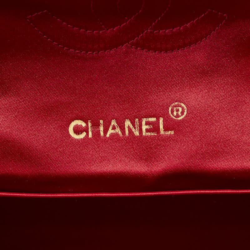 Chanel Quilted Satin Chain Shoulder Bag Canvas Shoulder Bag in Good condition