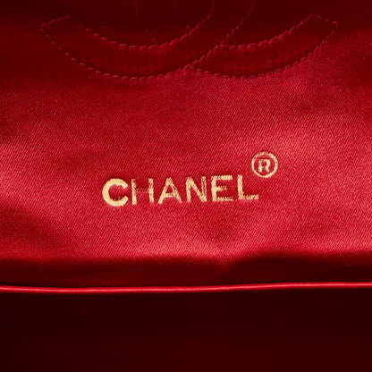 Chanel Quilted Satin Chain Shoulder Bag Canvas Shoulder Bag in Good condition
