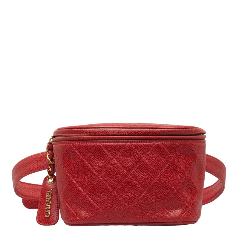Chanel Quilted Caviar Belt Bag Leather Belt Bag in Good condition