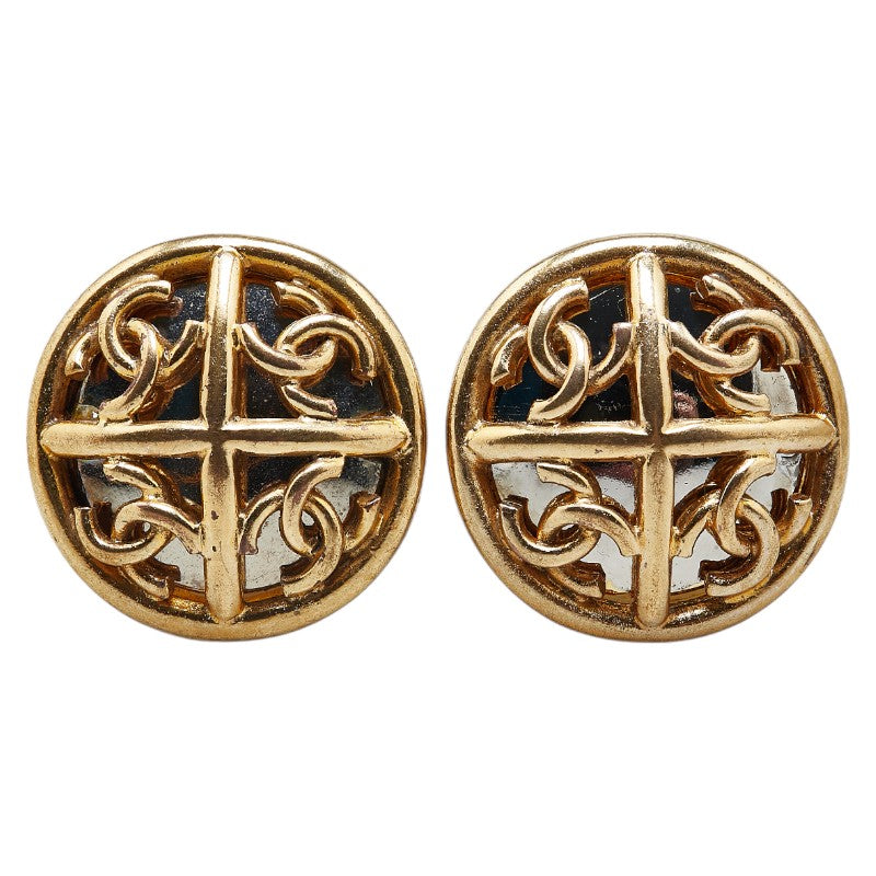Chanel CC Clip On Earrings  Metal Earrings in Good condition