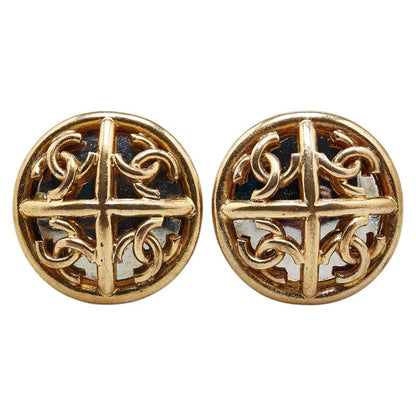 Chanel CC Clip On Earrings  Metal Earrings in Good condition