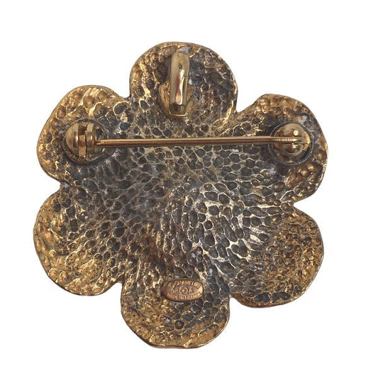 CHANEL Brooch unknown gold Brooch vintage Camelia Women Used