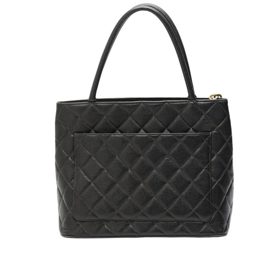 CHANEL Tote Bag Matt caviar skin black Handbag Caviar skin Replica Tote Women Used