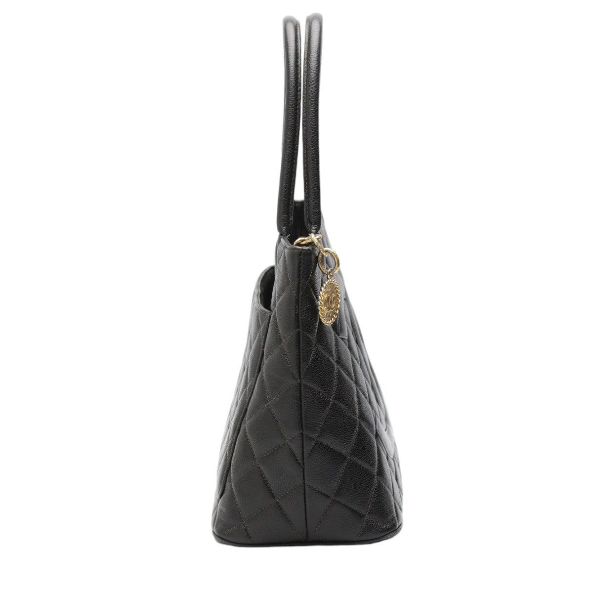 CHANEL Tote Bag Matt caviar skin black Handbag Caviar skin Replica Tote Women Used
