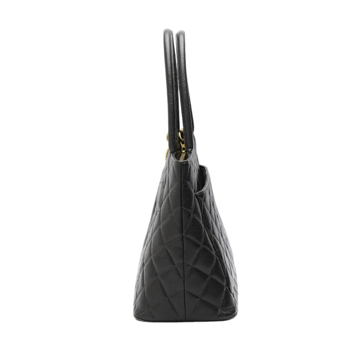 CHANEL Tote Bag Matt caviar skin black Handbag Caviar skin Replica Tote Women Used