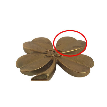 CHANEL Brooch plating gold corsage COCO Mark Clover Women New