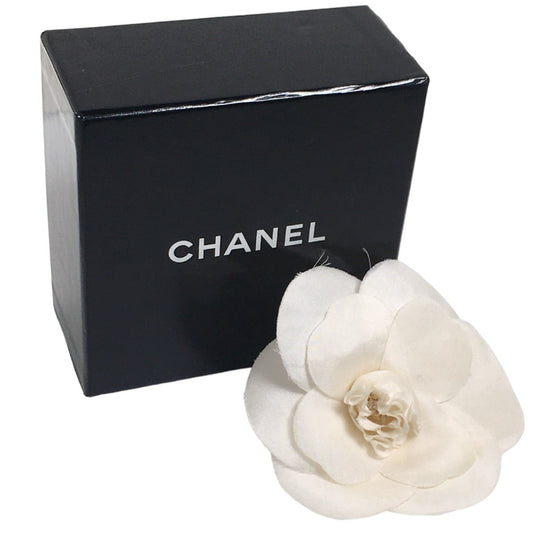CHANEL Brooch unknown white Camelia With Box corsage Women Used