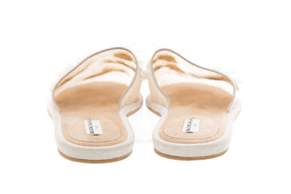 Balenciaga Sheer Floral Lace White Slipper SZ 37