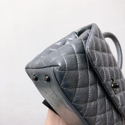 Quilted Mini Coco Handle Flap Silver