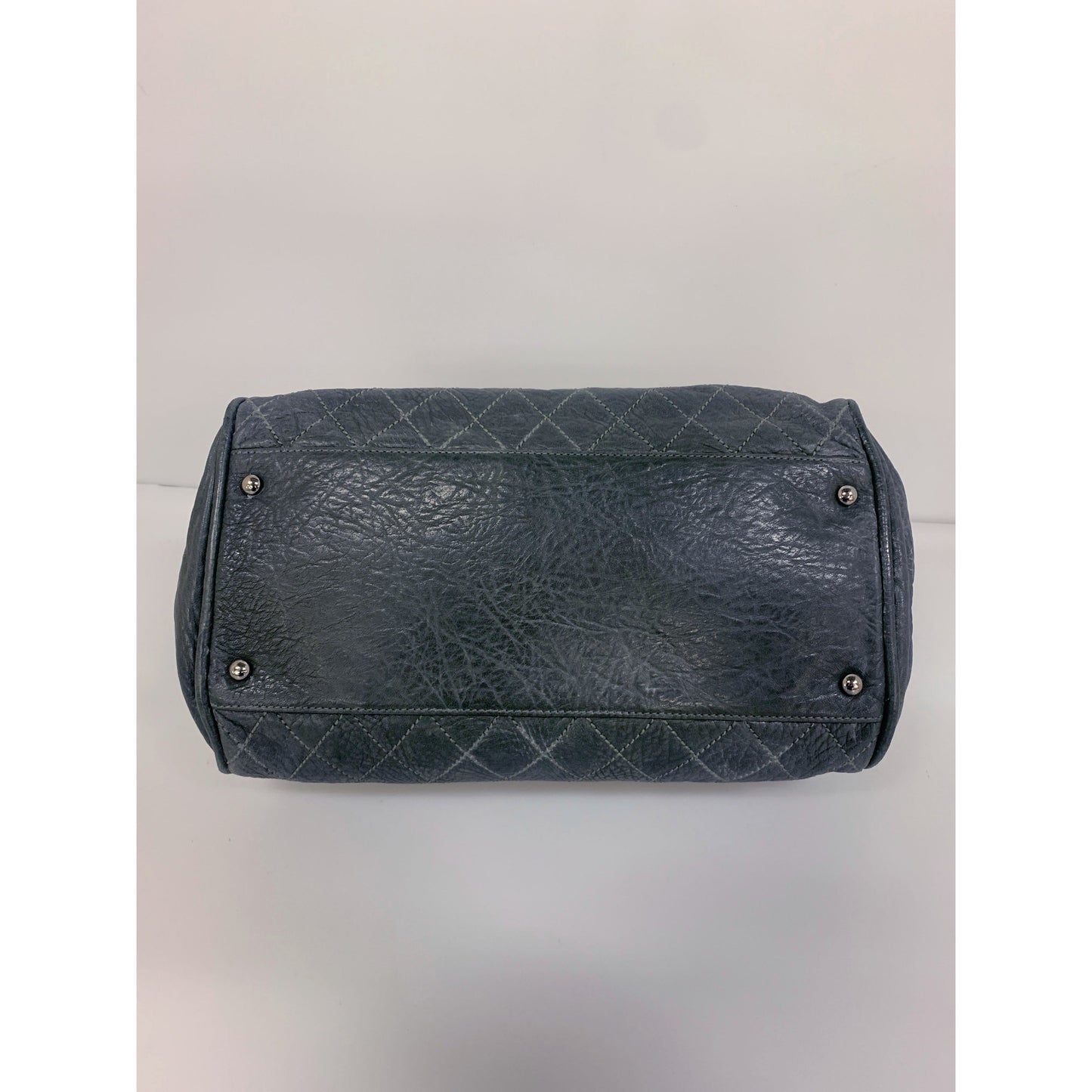 Chanel Boston Bag GRY Leather