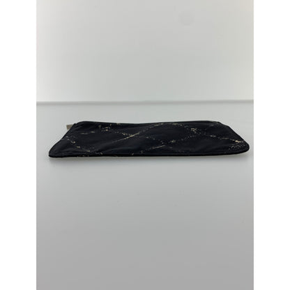 Chanel Pouch BLK Nylon Plaid