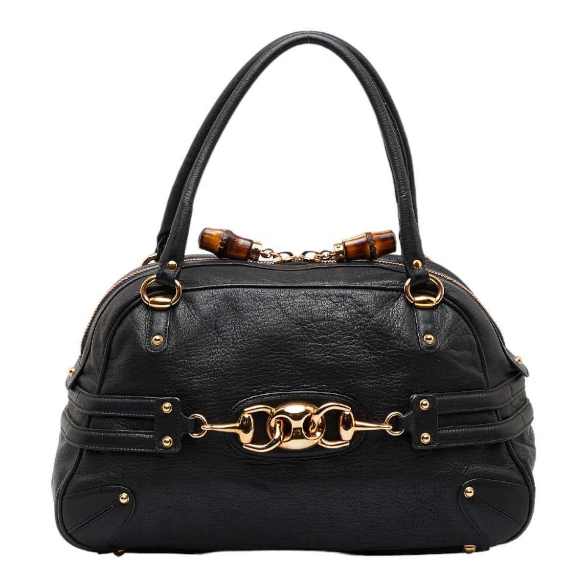 Gucci Leather Bamboo Handbag