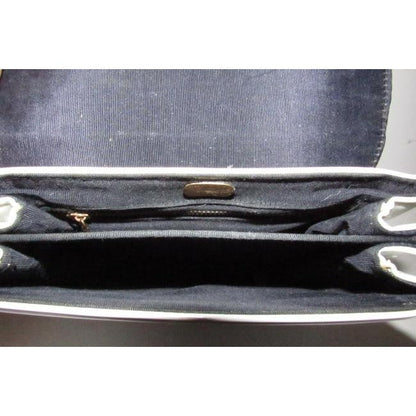 Gucci White Patent Leather Lunch Box Satchel W Bamboo Handle