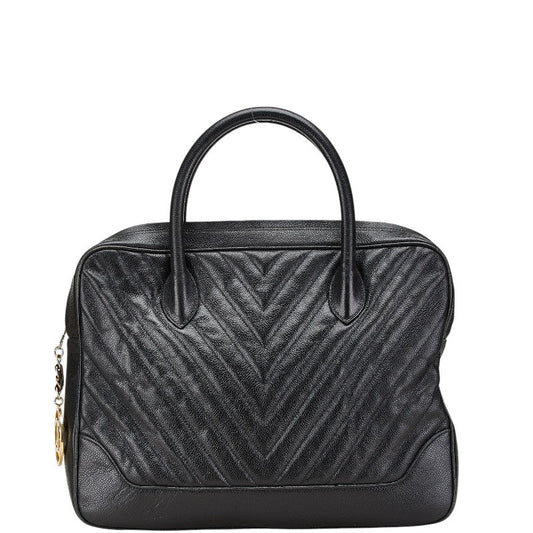 Chanel Chevron V Stitch Caviar Skin Handbag