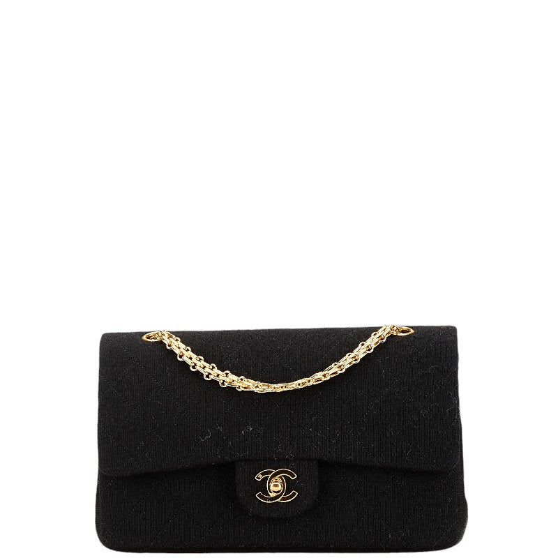 Chanel Matelasse Double Flap Cotton Shoulder Bag