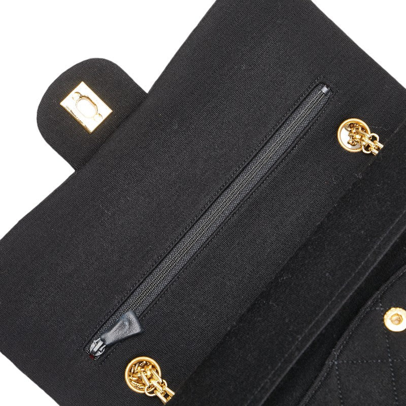 Chanel Matelasse Double Flap Cotton Shoulder Bag