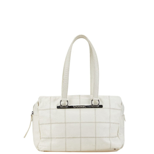 Chanel Choco Bar Leather Boston Bag