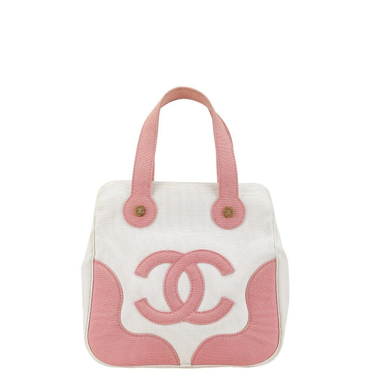 Chanel Marshmallow Coco Mark Canvas Tote Bag