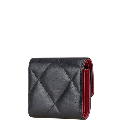 Chanel 19 Coco Mark Lambskin Small Flap Wallet