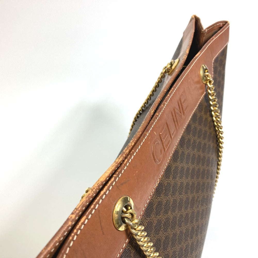 CELINE Tote Bag PVC / Leather Brown Macadam Women Used