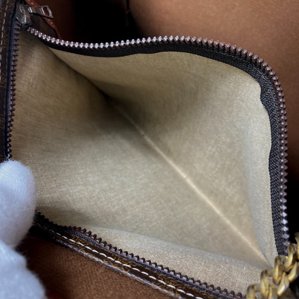 CELINE Tote Bag PVC / Leather Brown Macadam Women Used