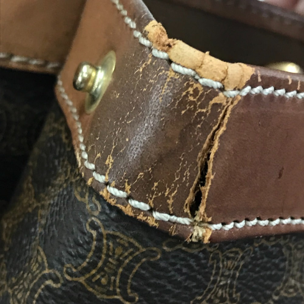 CELINE Tote Bag PVC / Leather Brown Macadam Women Used