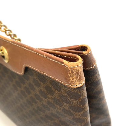CELINE Tote Bag PVC / Leather Brown Macadam Women Used