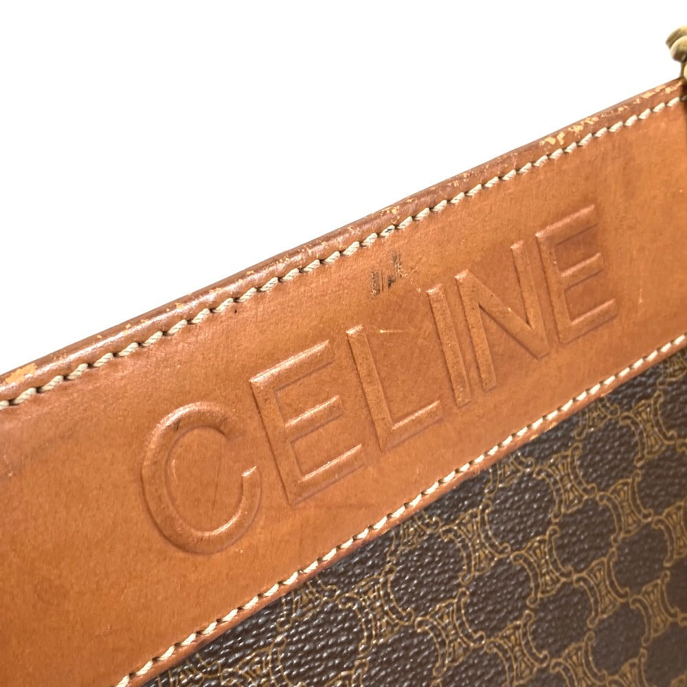 CELINE Tote Bag PVC / Leather Brown Macadam Women Used
