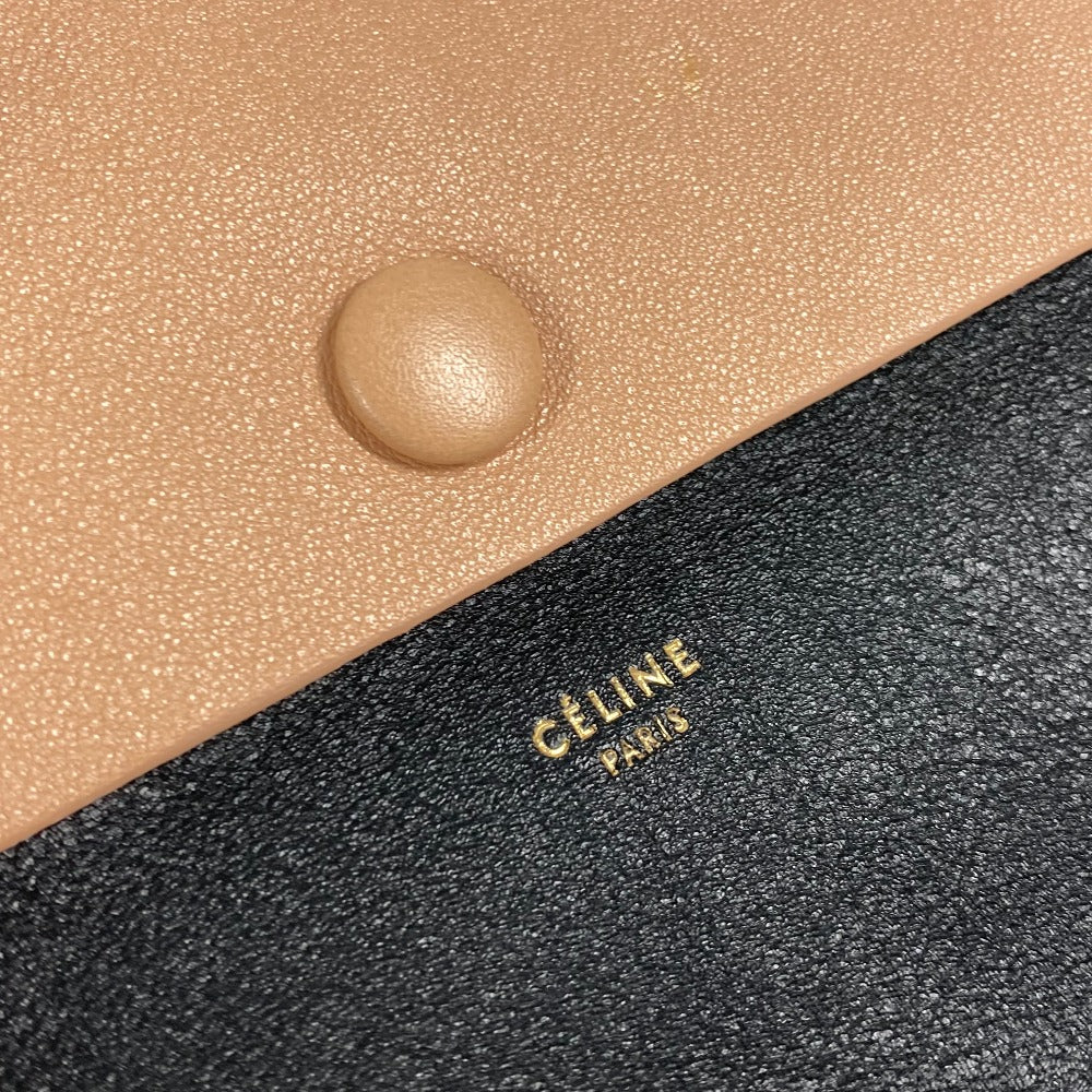 CELINE Pouch leather beige clutch bag bag Phoebe Philo Pouch Women Used