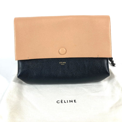 CELINE Pouch leather beige clutch bag bag Phoebe Philo Pouch Women Used