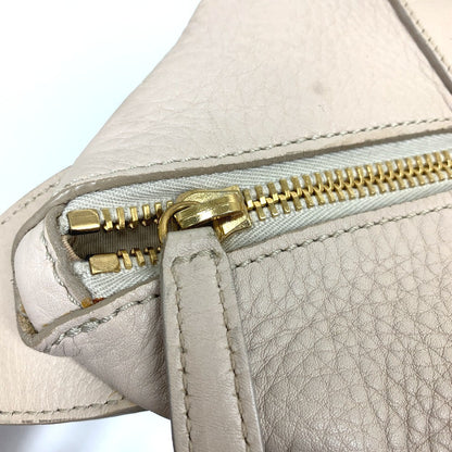 CELINE Handbag leather beige Old logo Mini Boston Women Secondhand