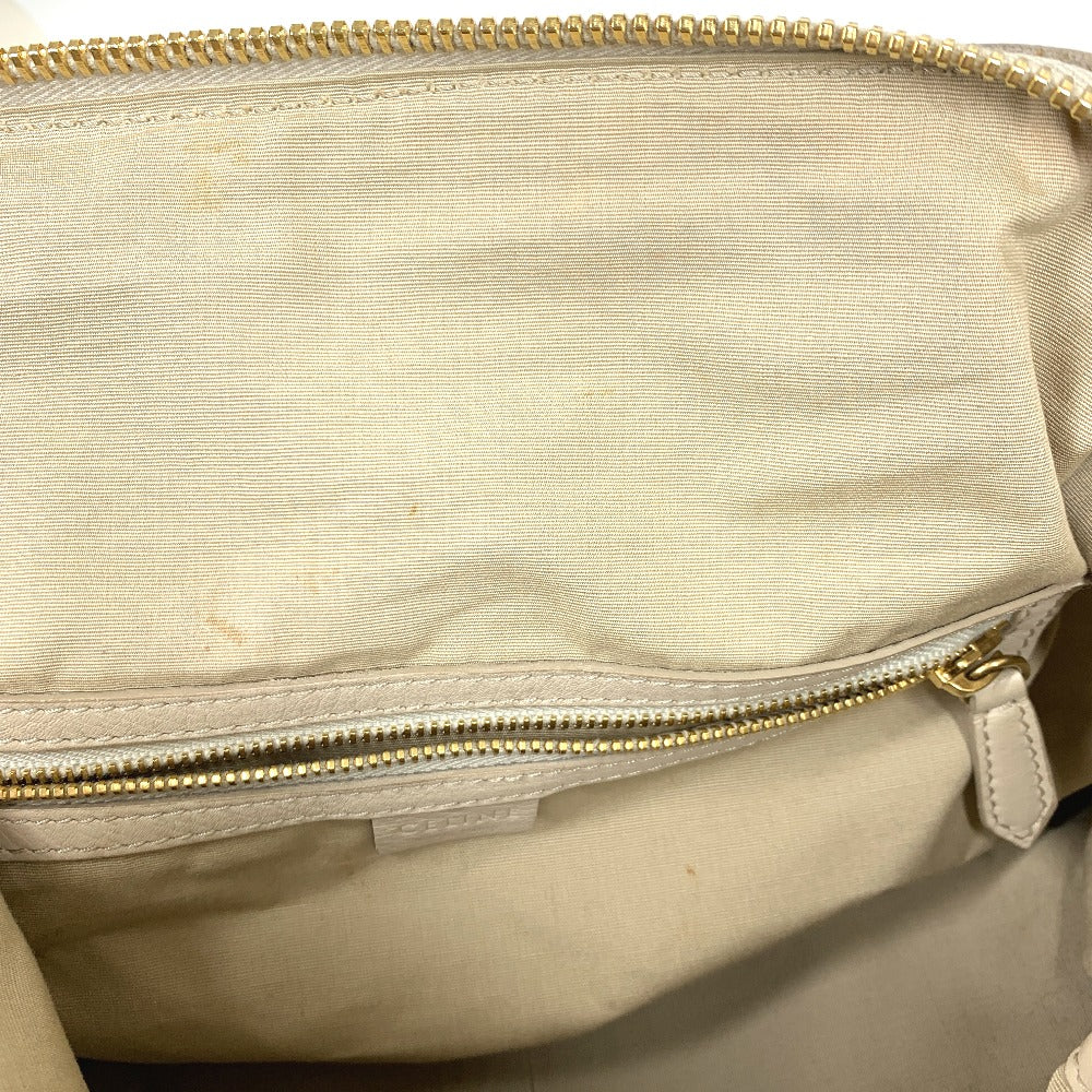 CELINE Handbag leather beige Old logo Mini Boston Women Secondhand