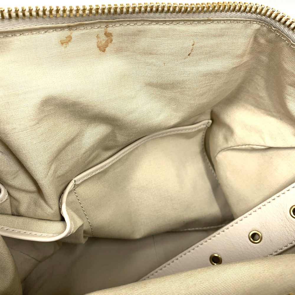 CELINE Handbag leather beige Old logo Mini Boston Women Secondhand