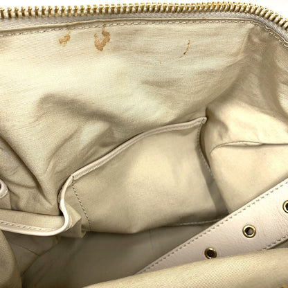CELINE Handbag leather beige Old logo Mini Boston Women Secondhand