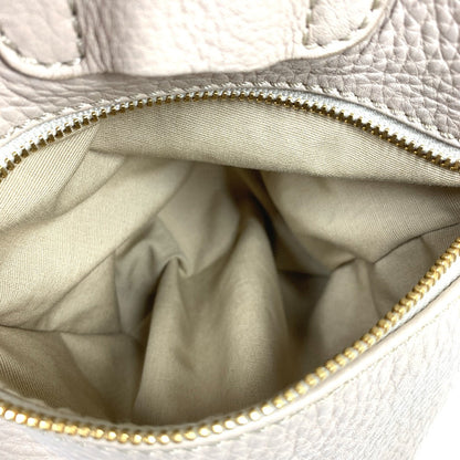 CELINE Handbag leather beige Old logo Mini Boston Women Secondhand